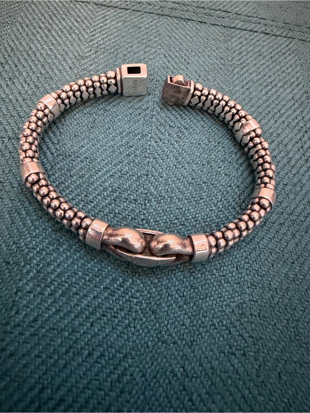 LAGOS Derby Silver Caviar Buckle Bracelet 6mm - Picture 4 of 7